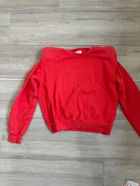 Sundry Bright Red Crewneck Sweatshirt